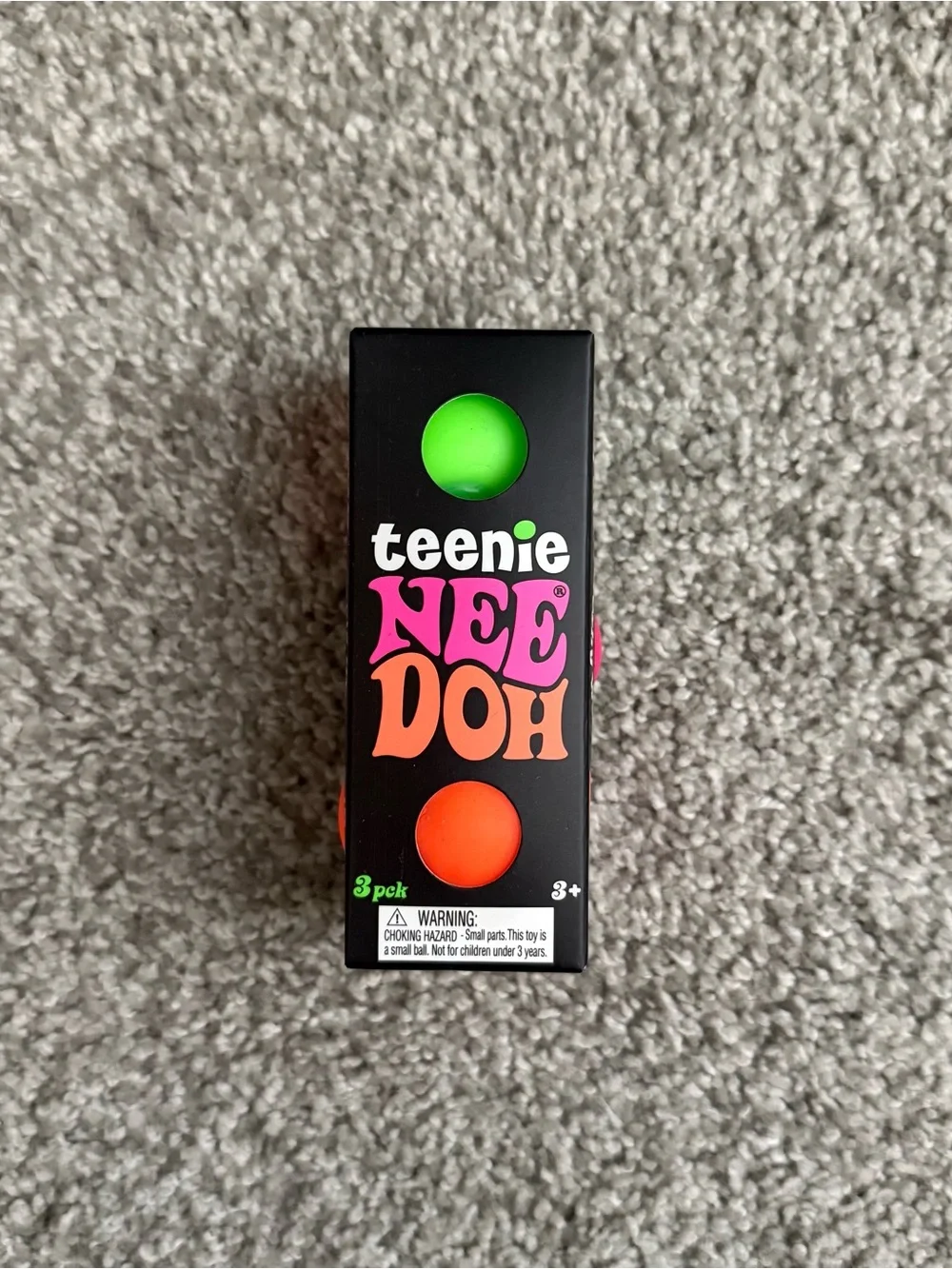 Nee Doh Teenie Groovy Glob Squeeze Toys 3 Pack, Assorted Colors, Ages 3+